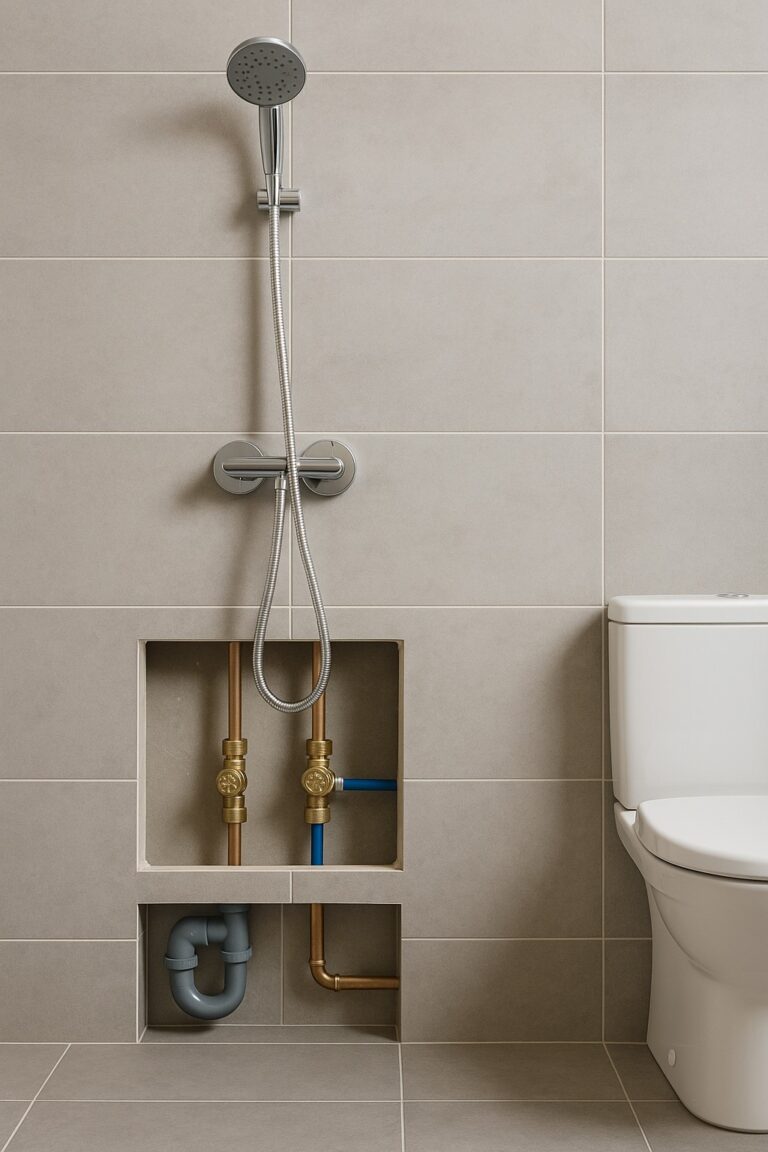 Badkamer renovatie Utrecht met strak leidingwerk en waterdichte afwerking